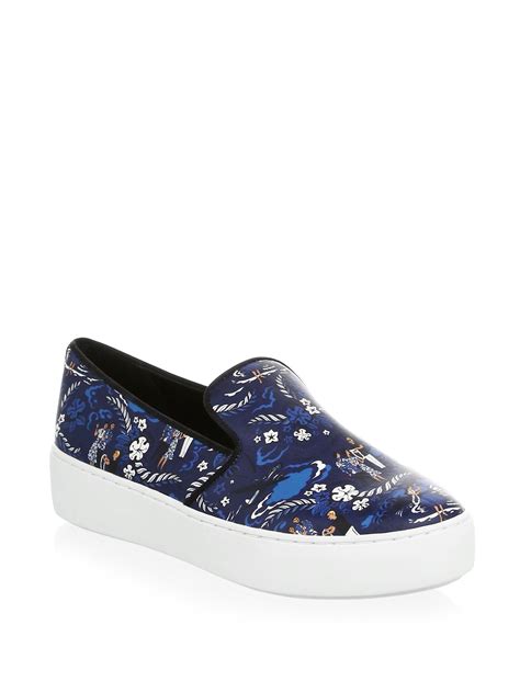 michael kors blue slip on sneakers|michael kors low top sneakers.